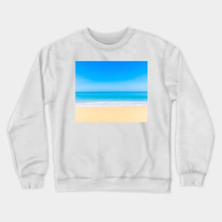 Turquoise Blue Ocean Waves Crewneck Sweatshirt